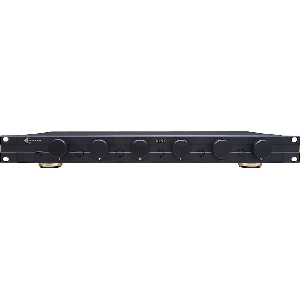 Front. Sonance - SS6VC - 6-Pair Stereo Speaker Selector with Volume Controls (Each) - Black.