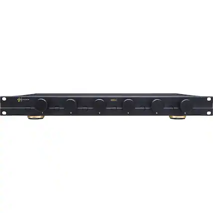 Front. Sonance - SS6VC - 6-Pair Stereo Speaker Selector with Volume Controls (Each) - Black.