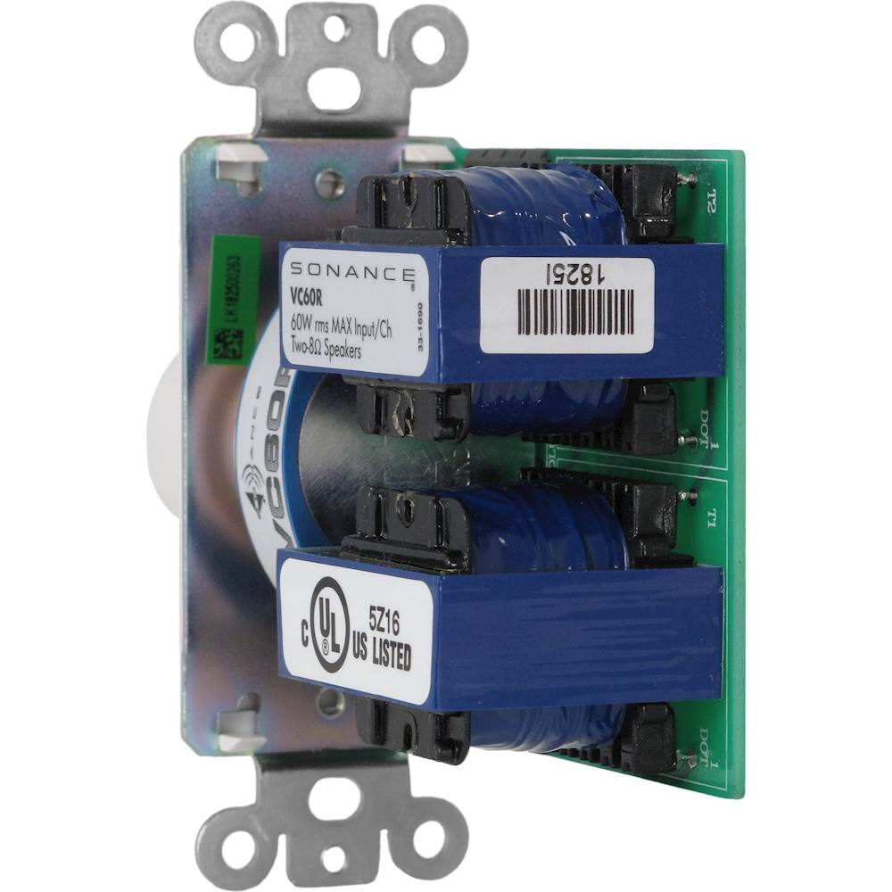 Left. Sonance - VC60R - 60W Volume Control In-wall Rotary (Each) - White.