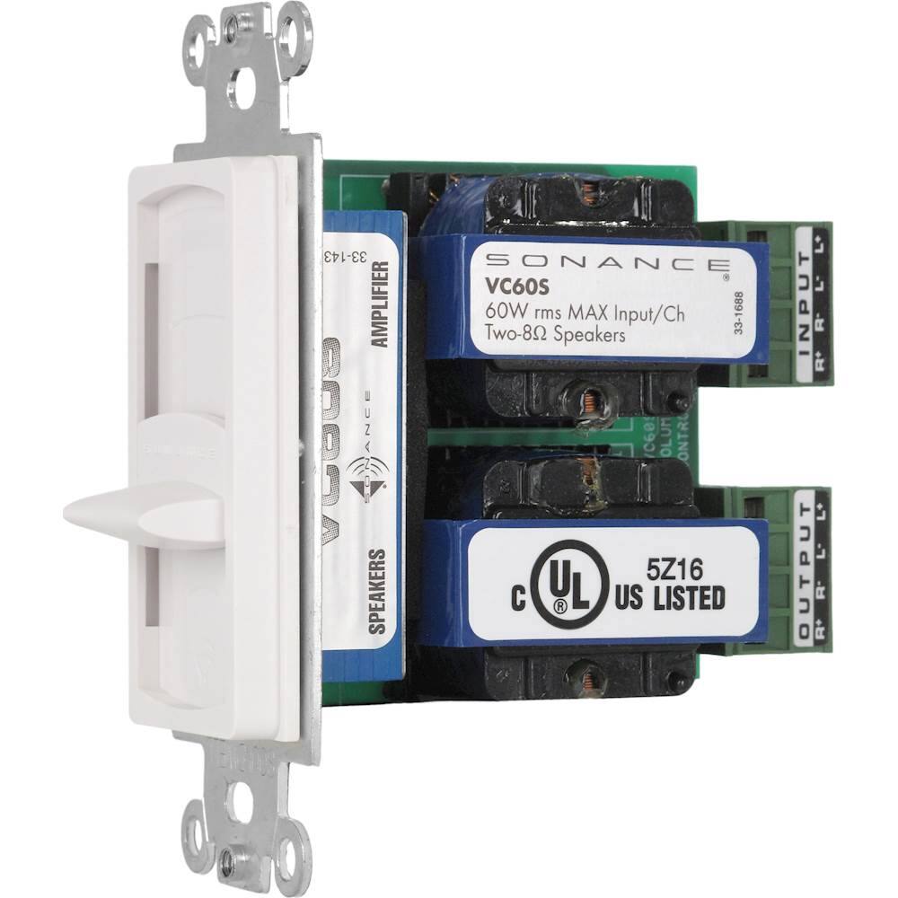 Angle. Sonance - VC60S - 60W Volume Control In-wall Slider (Each) - White.