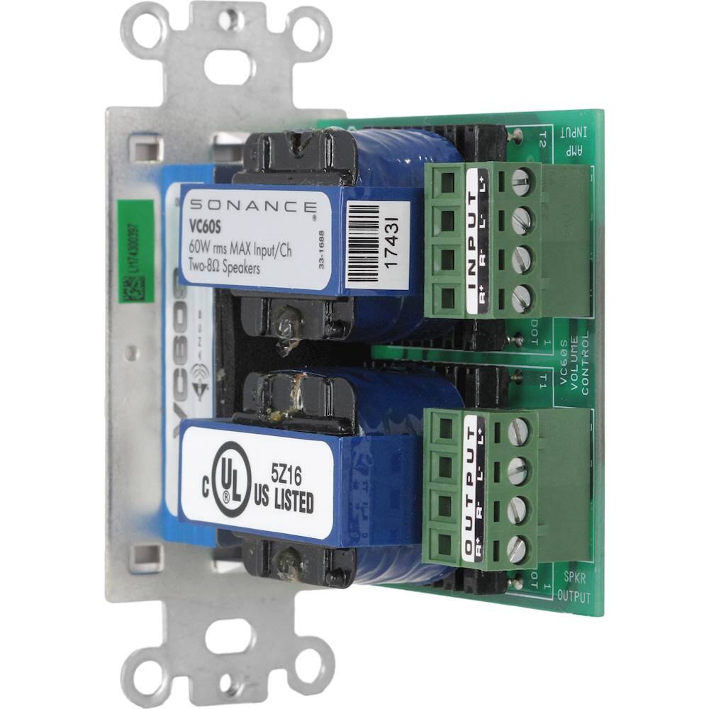 Left. Sonance - VC60S - 60W Volume Control In-wall Slider (Each) - White.