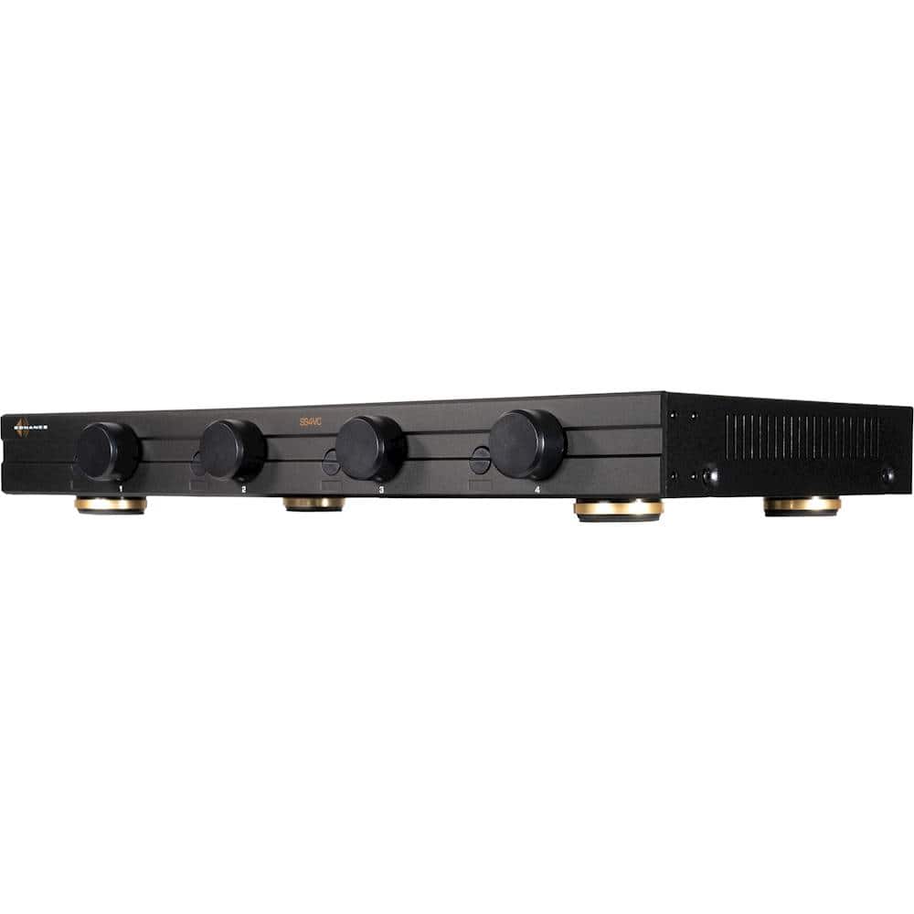 Left. Sonance - SS4VC - 4-Pair Stereo Speaker Selector with Volume Controls (Each) - Black.