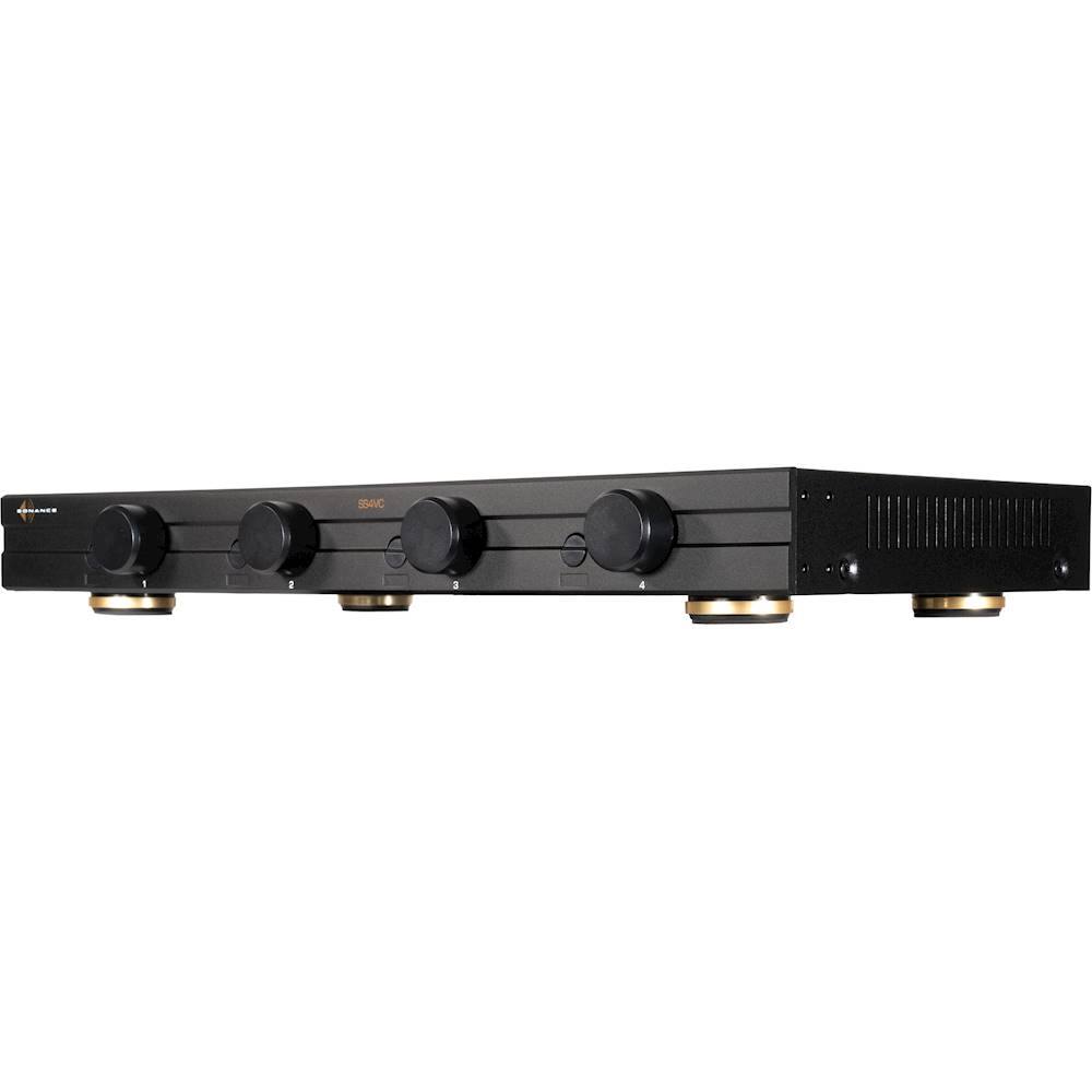 Left. Sonance - SS4VC - 4-Pair Stereo Speaker Selector with Volume Controls (Each) - Black.