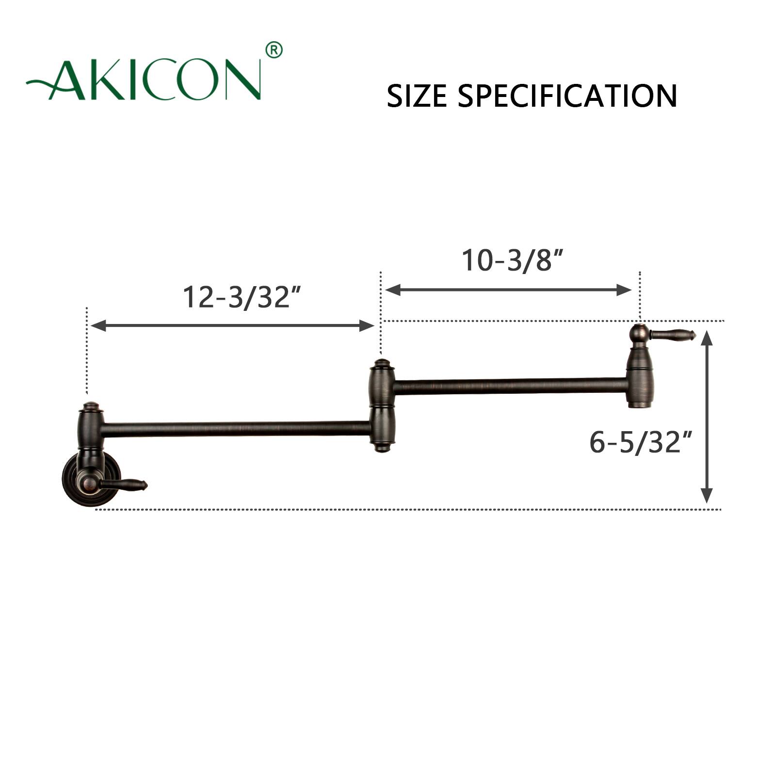 AKICON SIZE SPECIFICATION  
12-3/32"  
10-3/8"  
6-5/32"