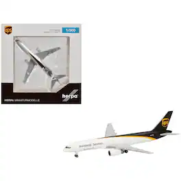 Boeing 757-200F Commercial Aircraft "UPS Worldwide Service" (N475UP) White with Brown Tail 1/500 Model Airplane by Herpa