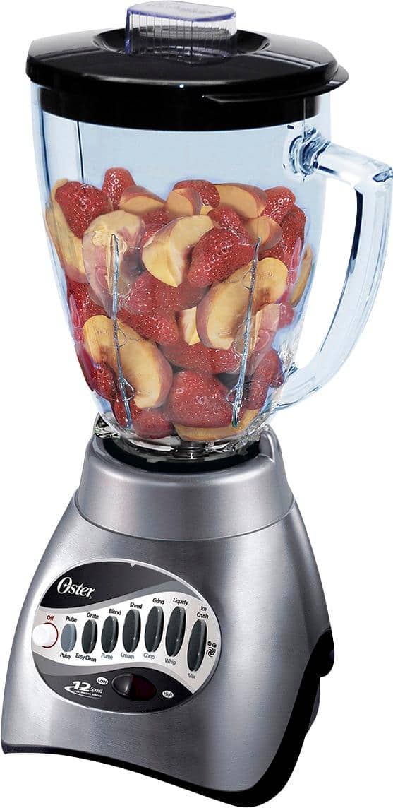Oster - Precise Blend 200 48-Oz. Blender - Brushed Nickel - Larger Front