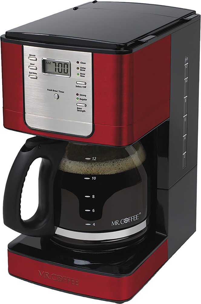 Mr. Coffee 12-Cup Coffeemaker Metallic Red JWX36-NP - Best Buy