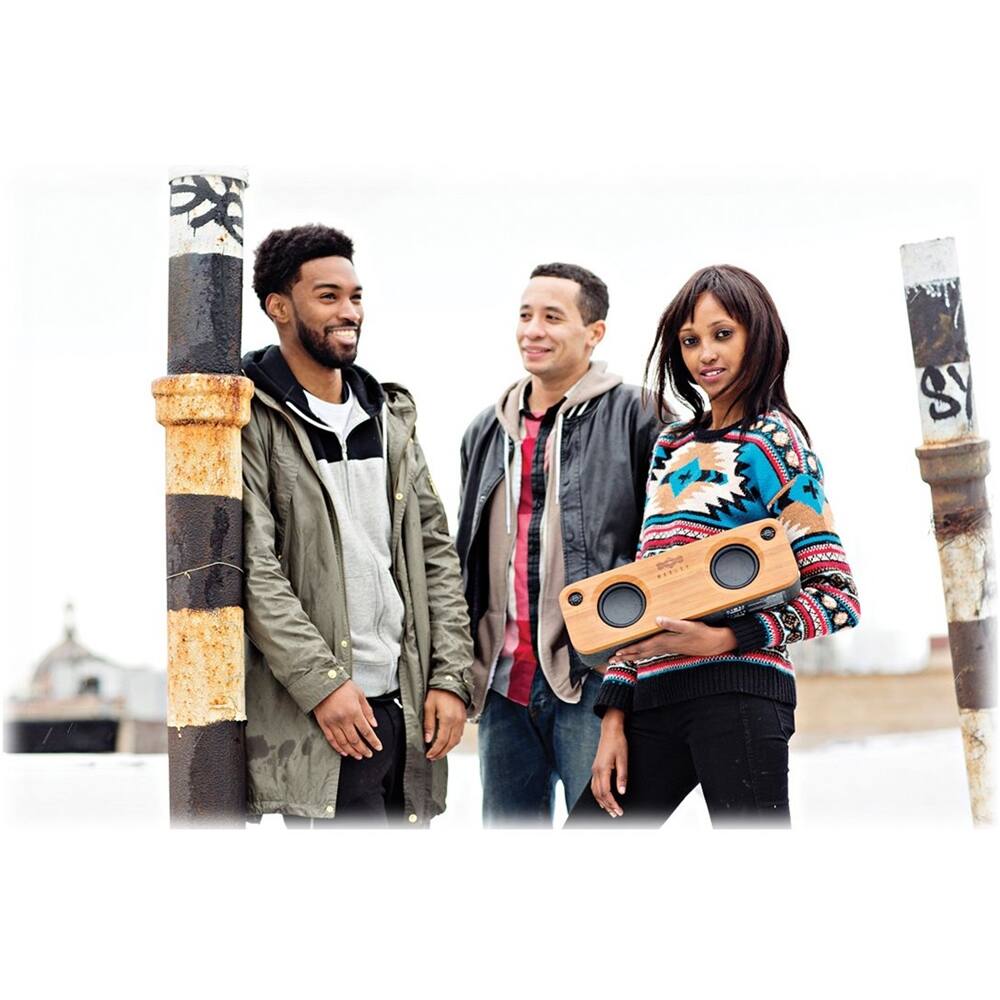 Front. The House of Marley - Get Together Portable Wireless Speaker - Blue hemp.