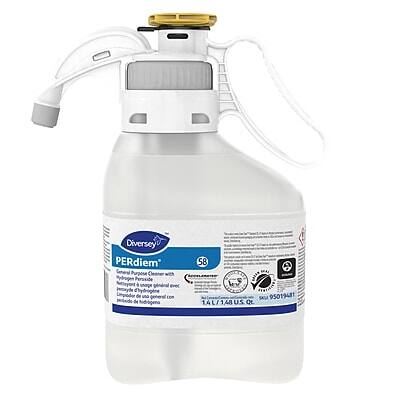 Diversey PERdiem General Purpose Cleaner with Peroxyacetic Acid  
Hydrogen Peroxide  
1.4 L / 1.48 U.S. Qt  
95019481