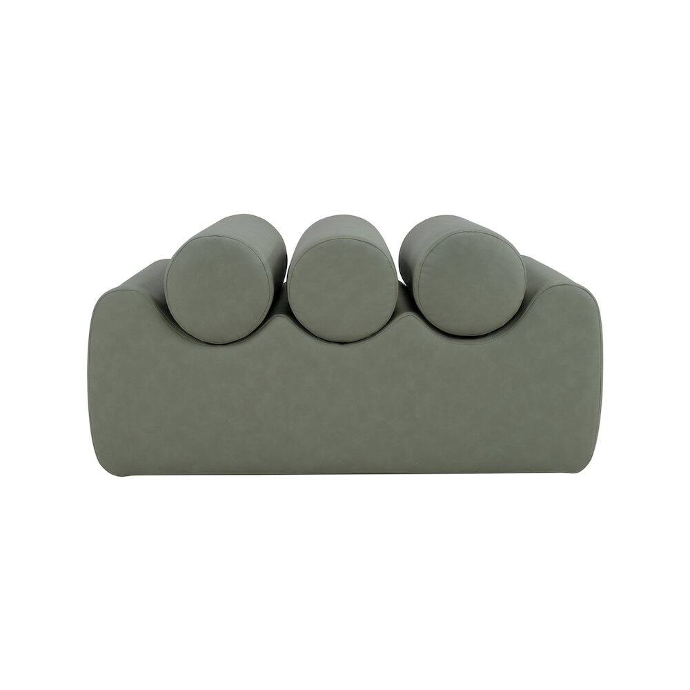 Alt View 2. Meridian Furniture - Rumble Green Vegan Leather Bench - Green.