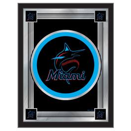 Holland Bar Stool Co. - Miami Marlins 17" x 22" Logo Wall Mirror - Multicolor