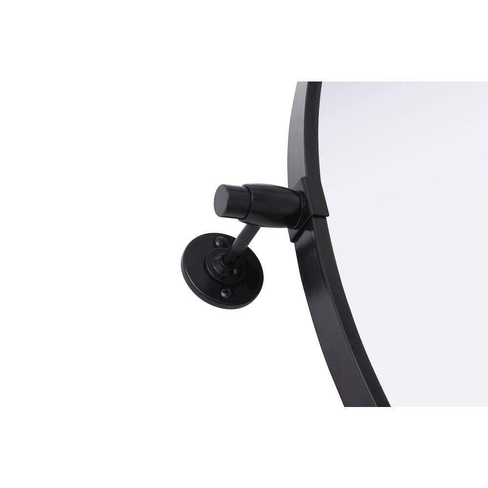 Alt View 4. Elegant Kitchen and Bath - Amoura 24X24 Pivot Mirror In Black - Black.