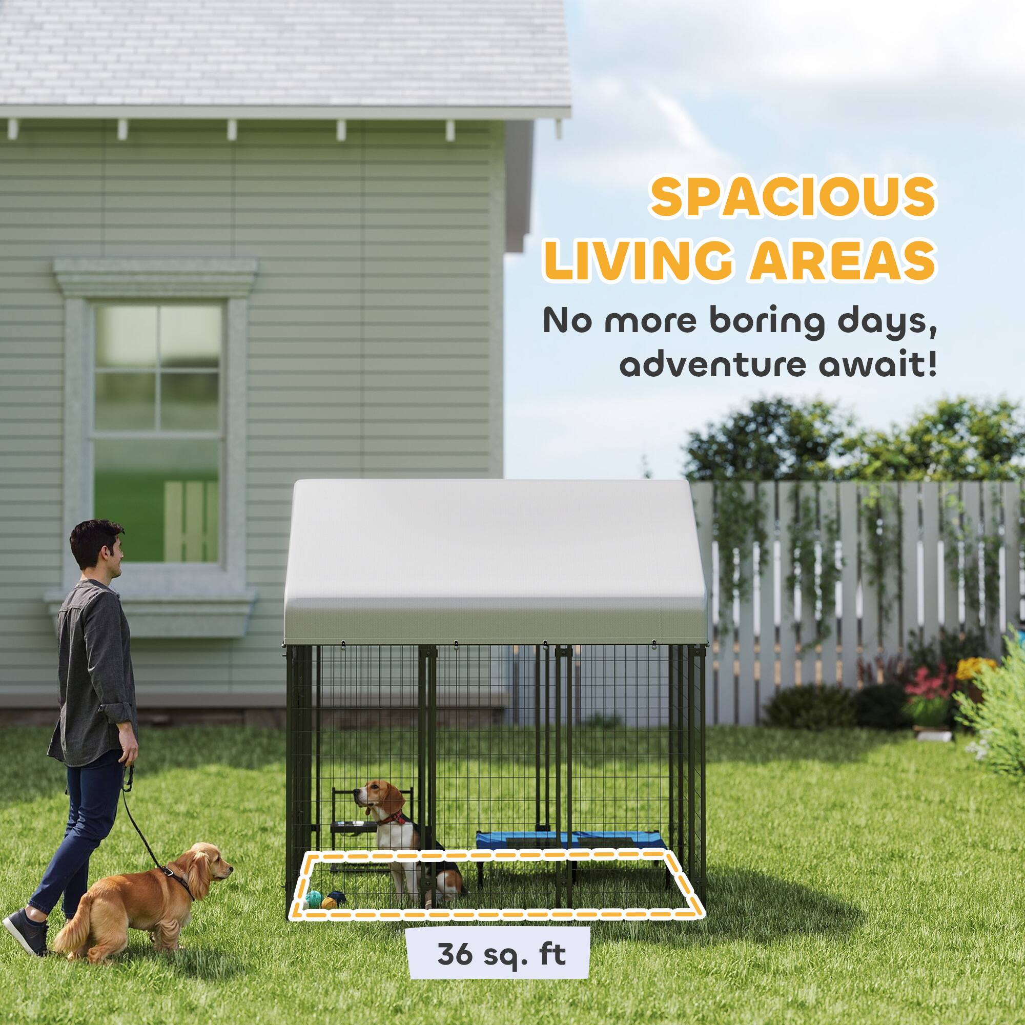 SPACIOUS LIVING AREAS  
No more boring days, adventure await!  
36 sq. ft