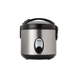 AROMA - 8-Cup Rice Cooker/Steamer - Black/Silver - Angle_Zoom
