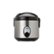 Angle. AROMA - 8-Cup Rice Cooker/Steamer - Black/Silver.