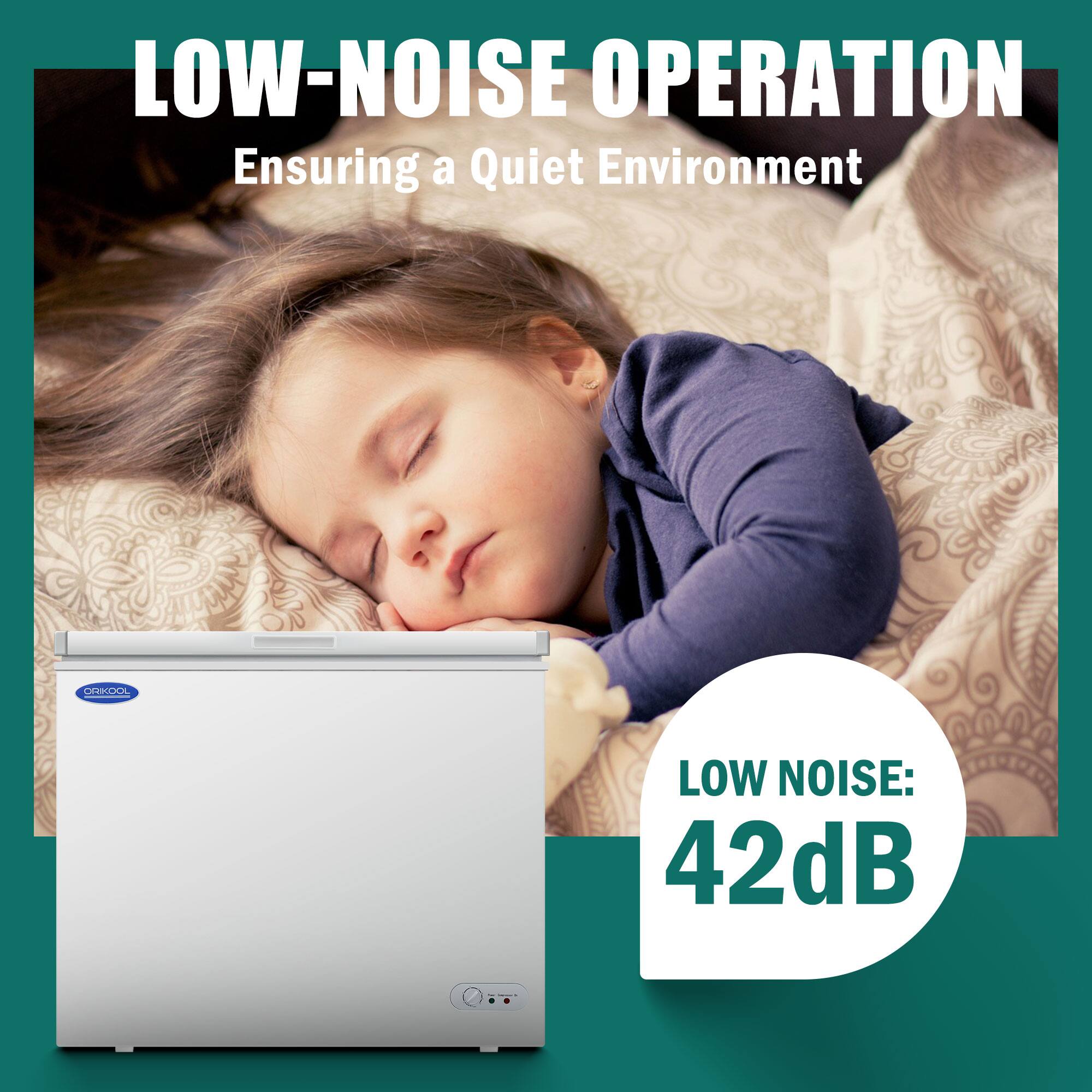 LOW-NOISE OPERATION  
Ensuring a Quiet Environment  

LOW NOISE: 42dB