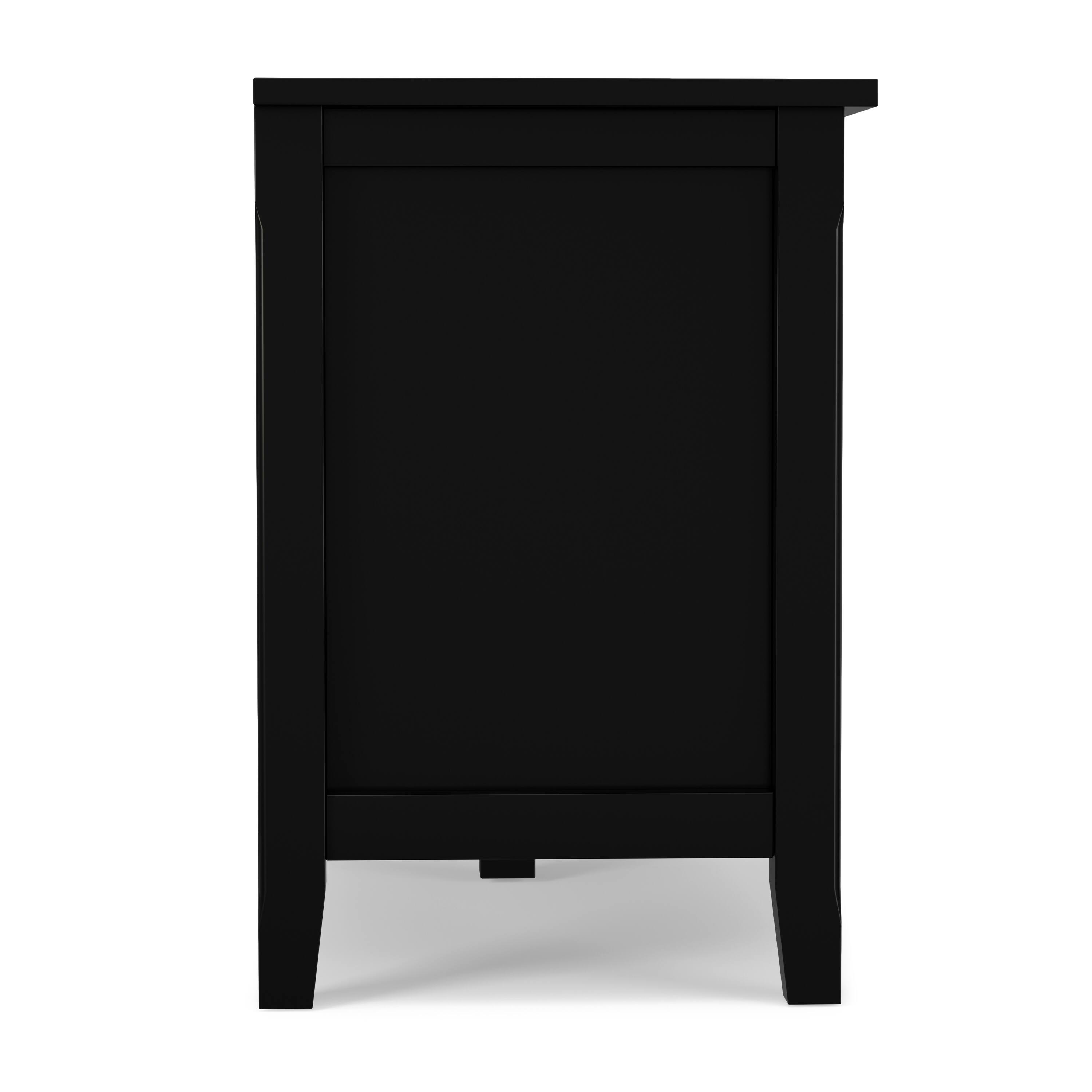 Alt View 6. Simpli Home - Artisan SOLID WOOD 72 inch TV Media Stand in Black For TVs up to 80 inches - Black.