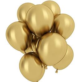 ESBANY - Balloons 12 Inch 50 Pcs Baby Shower Party Balloons Happy Birthday Decoration Balloons Gender Reveal Wedding - Chrome Gold
