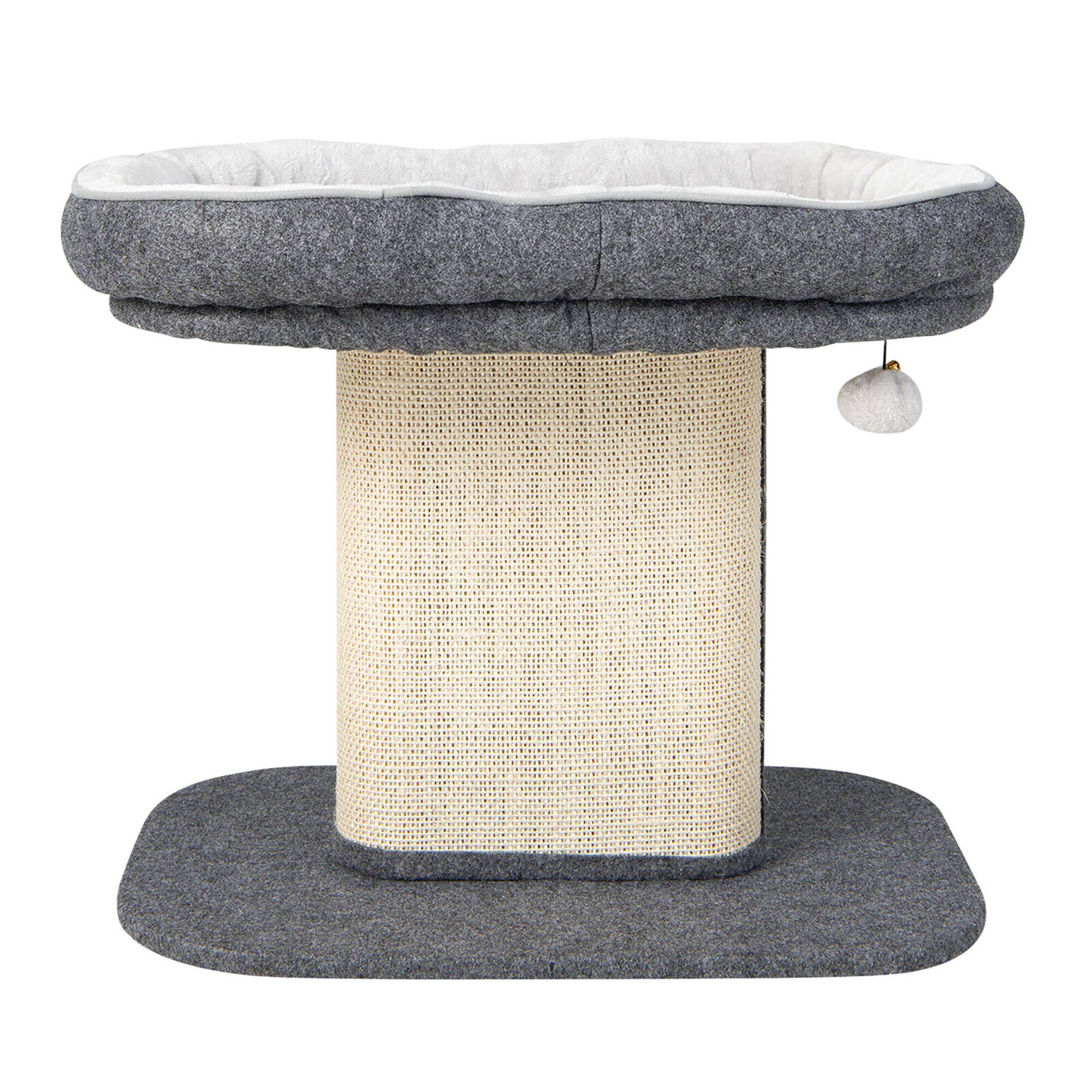 Alt View 9. Gymax - Gymax Modern Cat Tree Tower Cat Activity Tower w/ Large Plush Perch Grey.