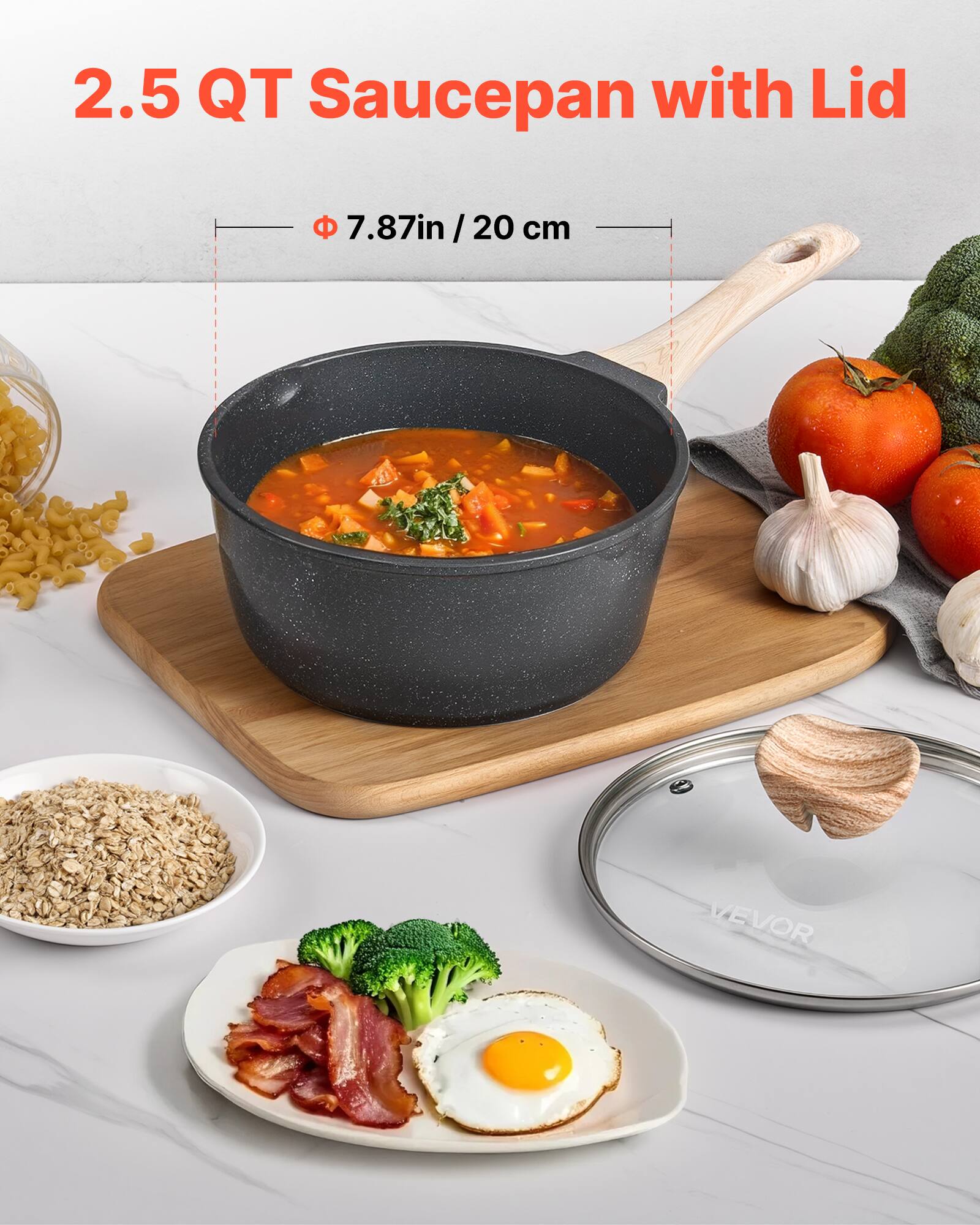 2.5 QT Saucepan with Lid

Φ 7.87in / 20 cm