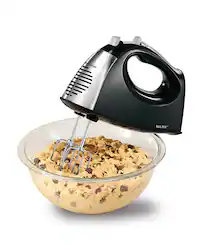 Hamilton Beach - 6 Speed Hand Mixer with Snap-On Case - Black - Front_Zoom