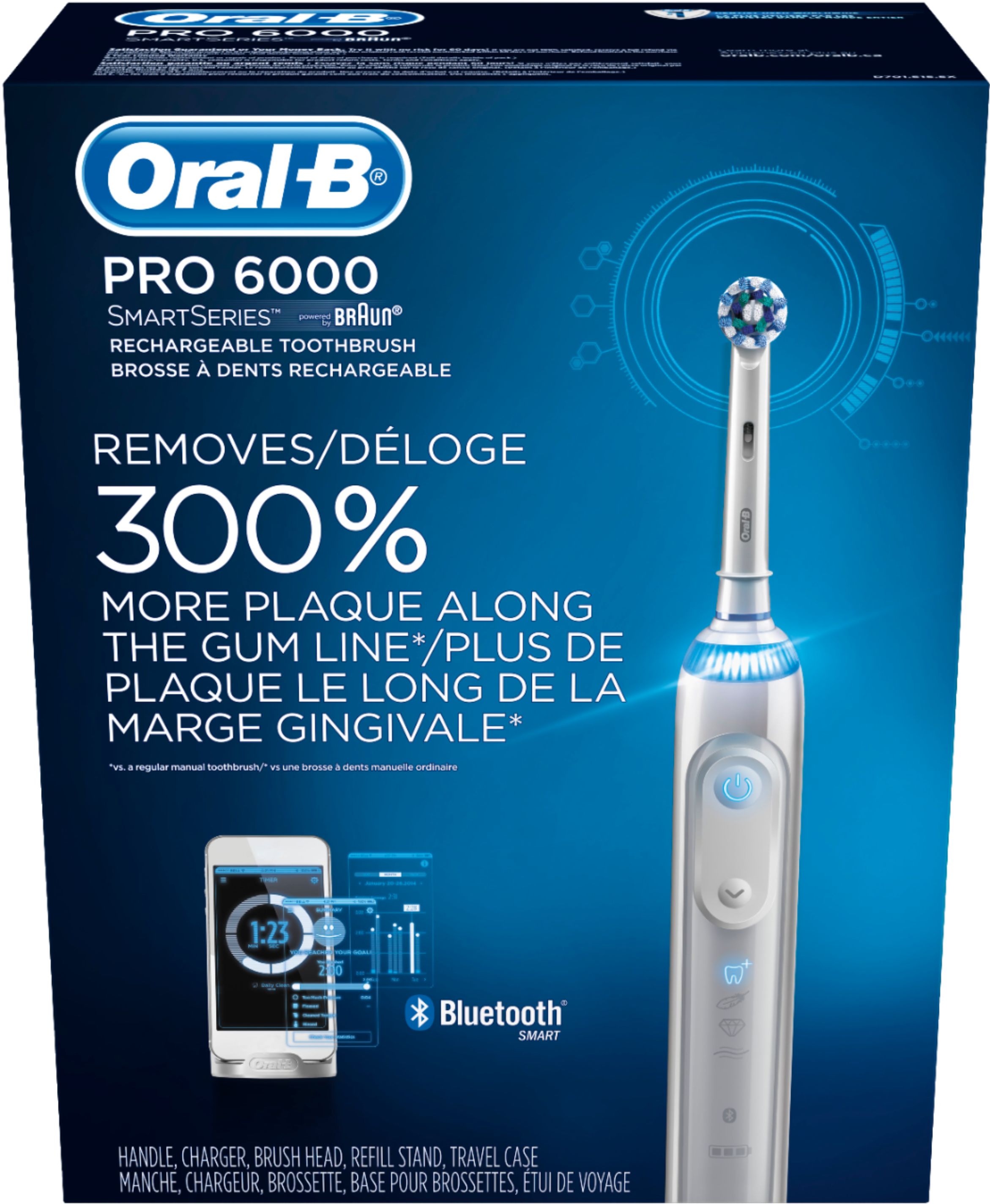 puree ontwikkeling Missie Oral-B Genius 6000 Electric Toothbrush, Powered by Braun White PRO6000 -  Best Buy