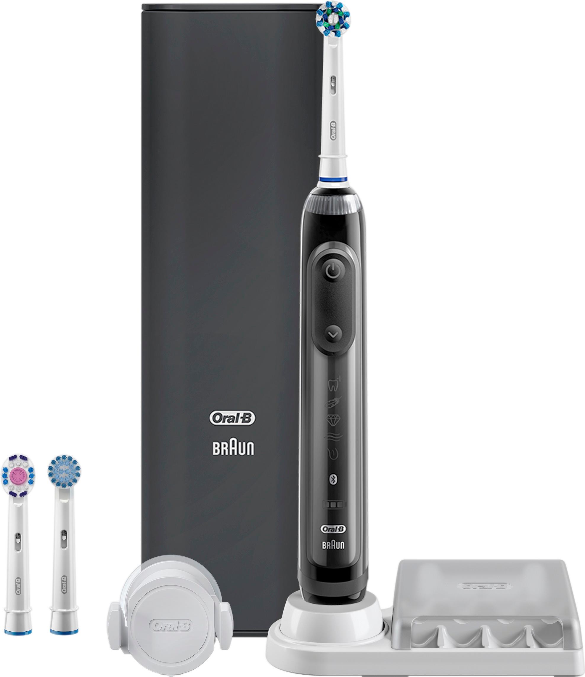 Angle View: Oral-B 8000 Electronic Toothbrush, Black, Powered by Braun - Black