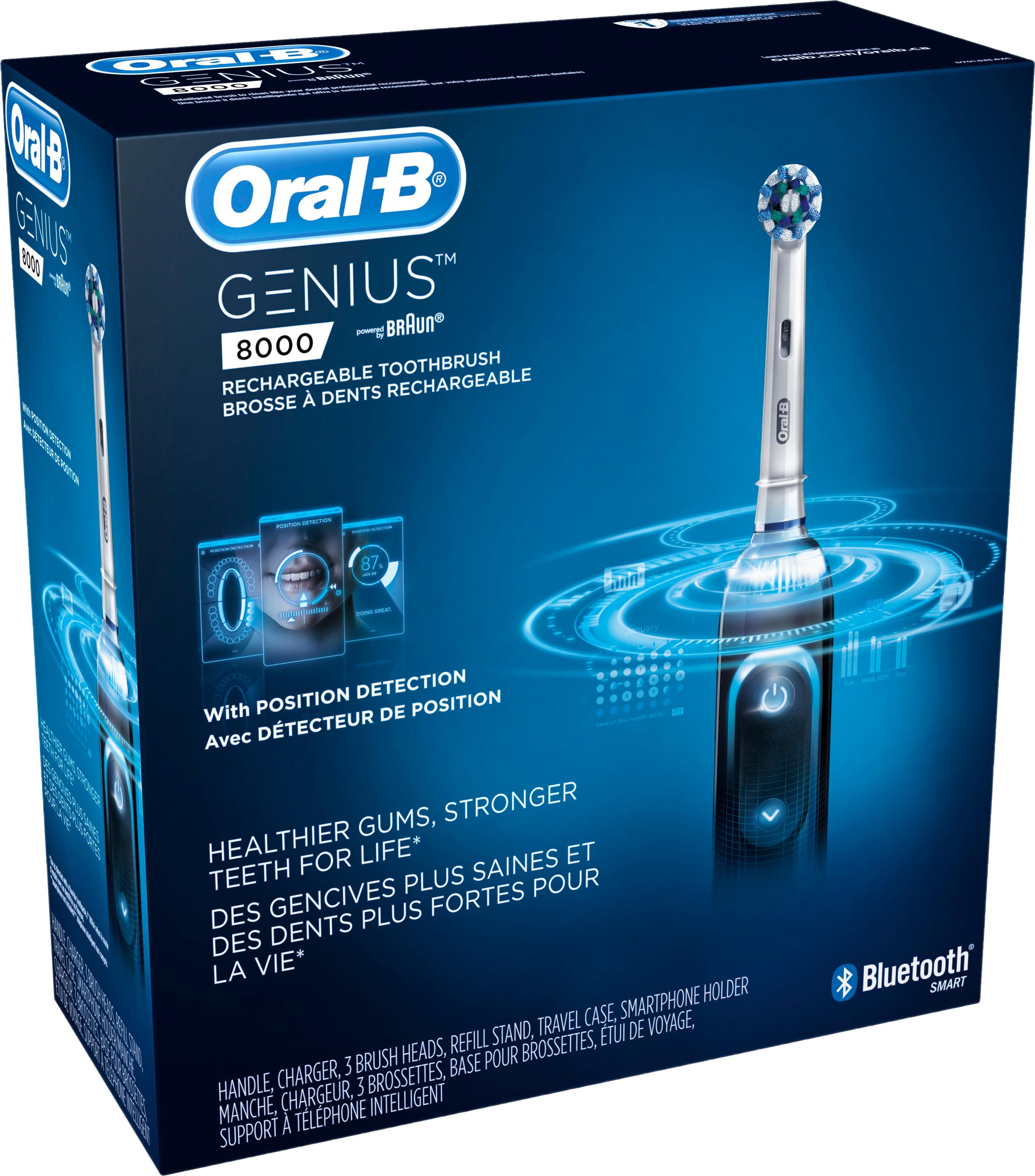 Oral-B 8000 Electronic Toothbrush, Powered by Braun Black GENIUS 8000 -  Best Buy