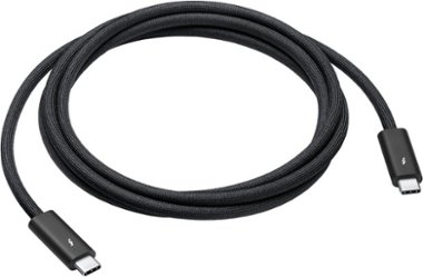 Apple - Thunderbolt 4 Pro Cable (1.8 m) - Black - Front_Zoom