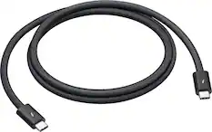 Front. Apple - Thunderbolt 4 Pro Cable (1 m) - Black.