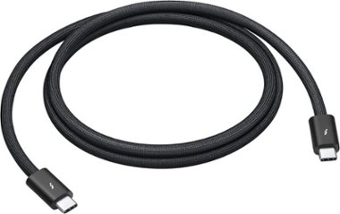 Apple - Thunderbolt 4 Pro Cable (1 m) - Black - Front_Zoom