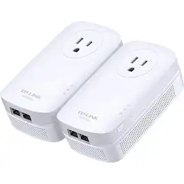 TP-Link - 2-Port Gigabit Powerline Starter Kit - White