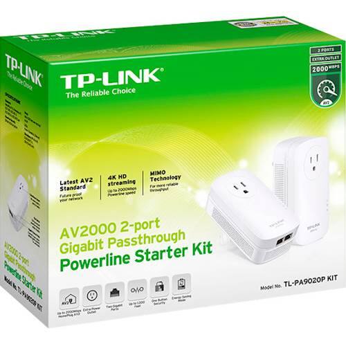 Alt View 12. TP-Link - 2-Port Gigabit Powerline Starter Kit - White.