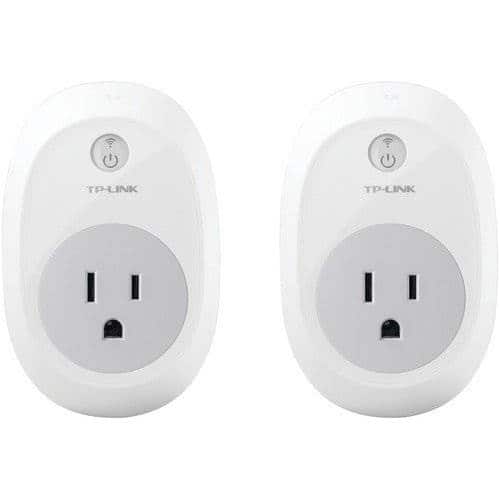 TP-LINK - Wi-Fi Smart Plug (2-Pack) - White - Larger Front