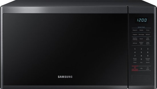 Samsung – 1.4 cu. ft. Countertop Microwave with Sensor Cooking – Fingerprint Resistant Black Stainless Steel