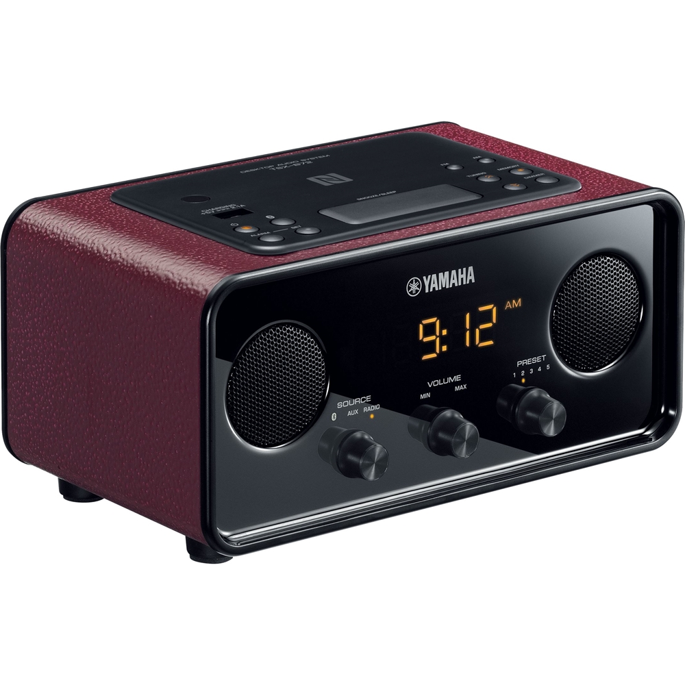 Yamaha AM/FM Alarm Clock Radio Dark red TSX-B72DR - Best Buy