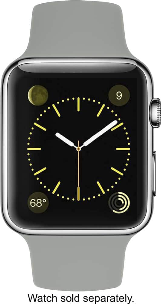 Angle. Apple - Silicone Watch Band for Apple Watch ® 42mm - Gray.