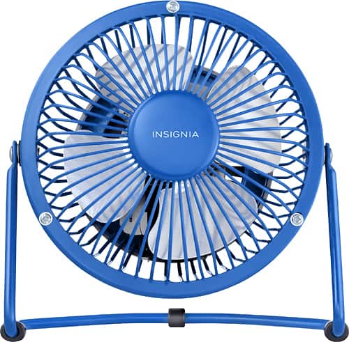 Insignia™ - 4" Mini Table Fan - Directoire Blue - Larger Front