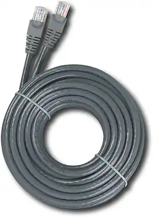 Front. Dynex™ - 25' Cat 6 Network Cable - Gray.