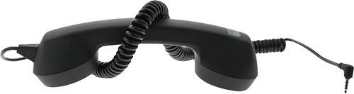 Front Standard. Echo Logico - Retro Phone Handset - Black.