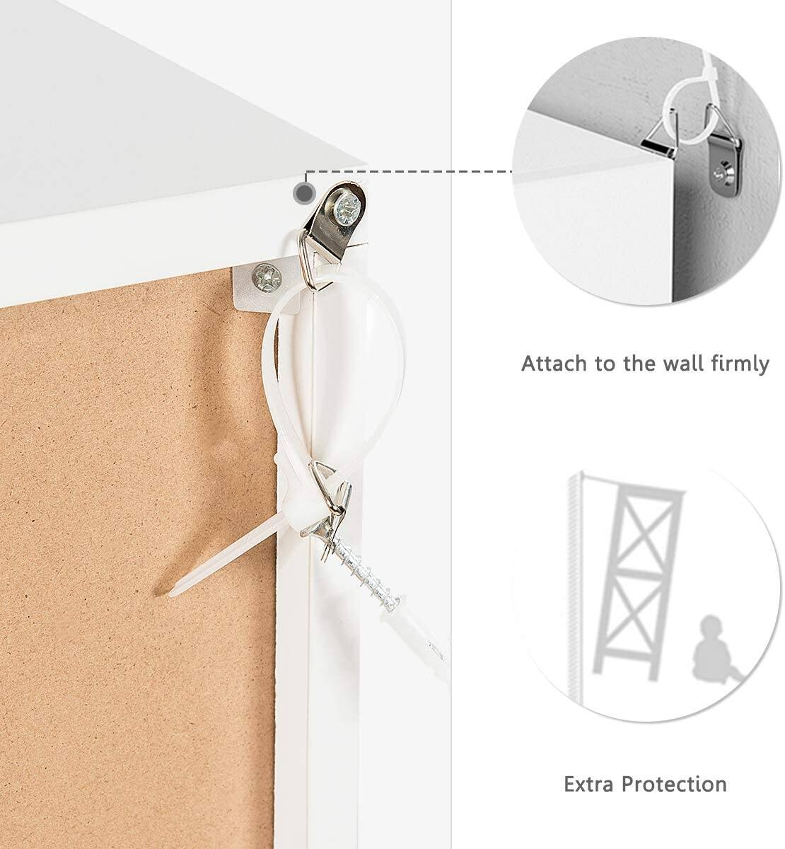 Attach to the wall firmly. Extra protection.