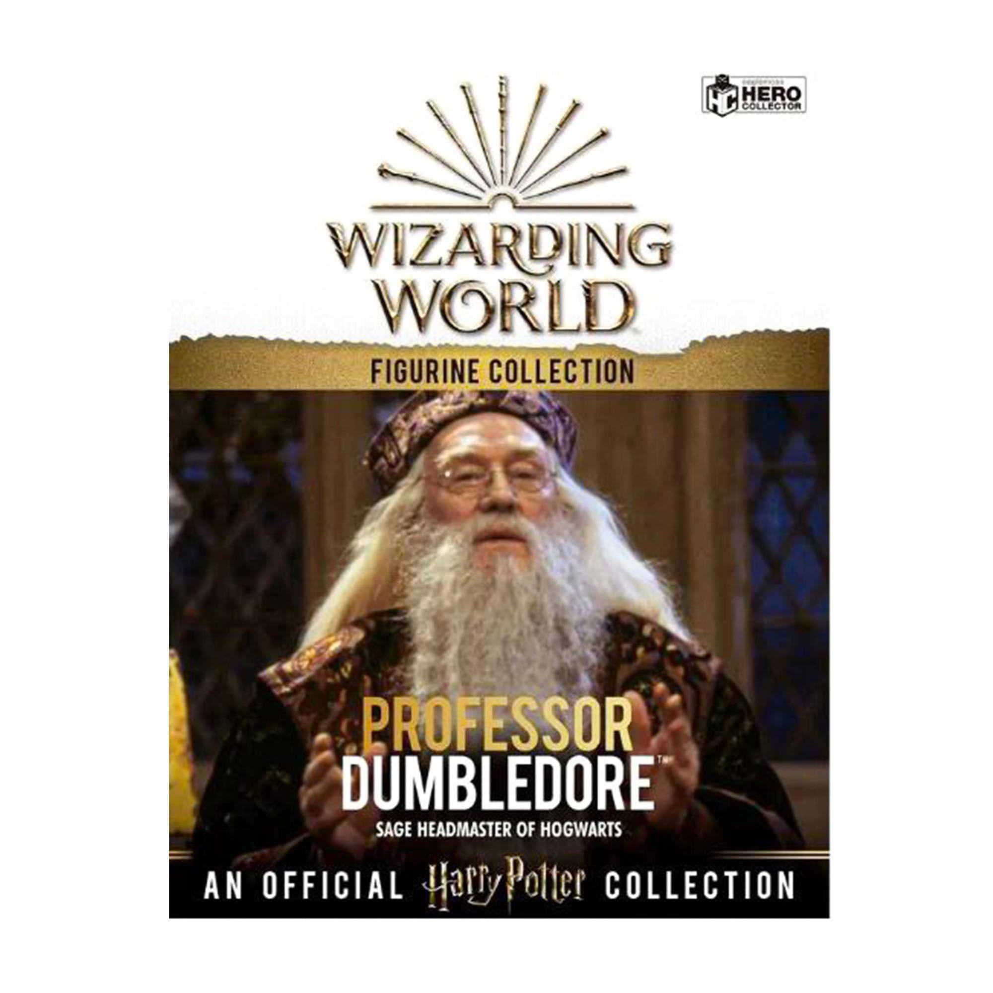 WIZARDING WORLD  
FIGURINE COLLECTION  

PROFESSOR DUMBLEDORE  
SAGE HEADMASTER OF HOGWARTS  

AN OFFICIAL Harry Potter COLLECTION