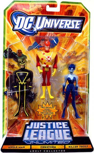 DC Universe  
Justice League Unlimited  
First Time in JU Style!  
Kreed Frost  
First Time Ever  
Angle Man  
Firestorm  
Killer Frost  
Adult Collector