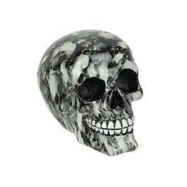 Everspring Import Co. - Resin Skulls Print Skull Statue Skeleton Home Decor Gothic Sculpture Figurine - Multicolored