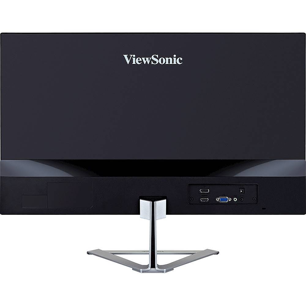 Back View: ViewSonic - VX2476-SMHD 23.8" IPS LCD FHD Monitor (DisplayPort VGA, HDMI) - Black