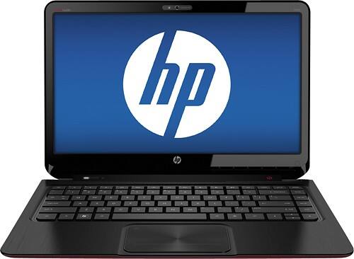 Front Standard. HP - 14" ENVY Laptop - 4GB Memory - 500GB Hard Drive - Midnight Black.