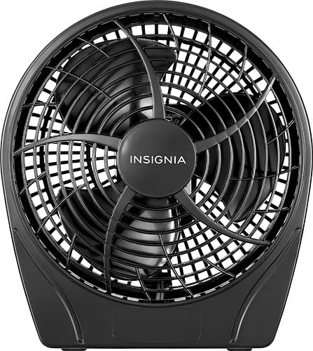 Insignia™ - 9" Personal Fan - Jet black - Larger Front