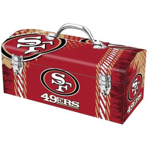 Front. Sainty International - San Francisco 49ers™ 16" Tool Box - Red/Brown.