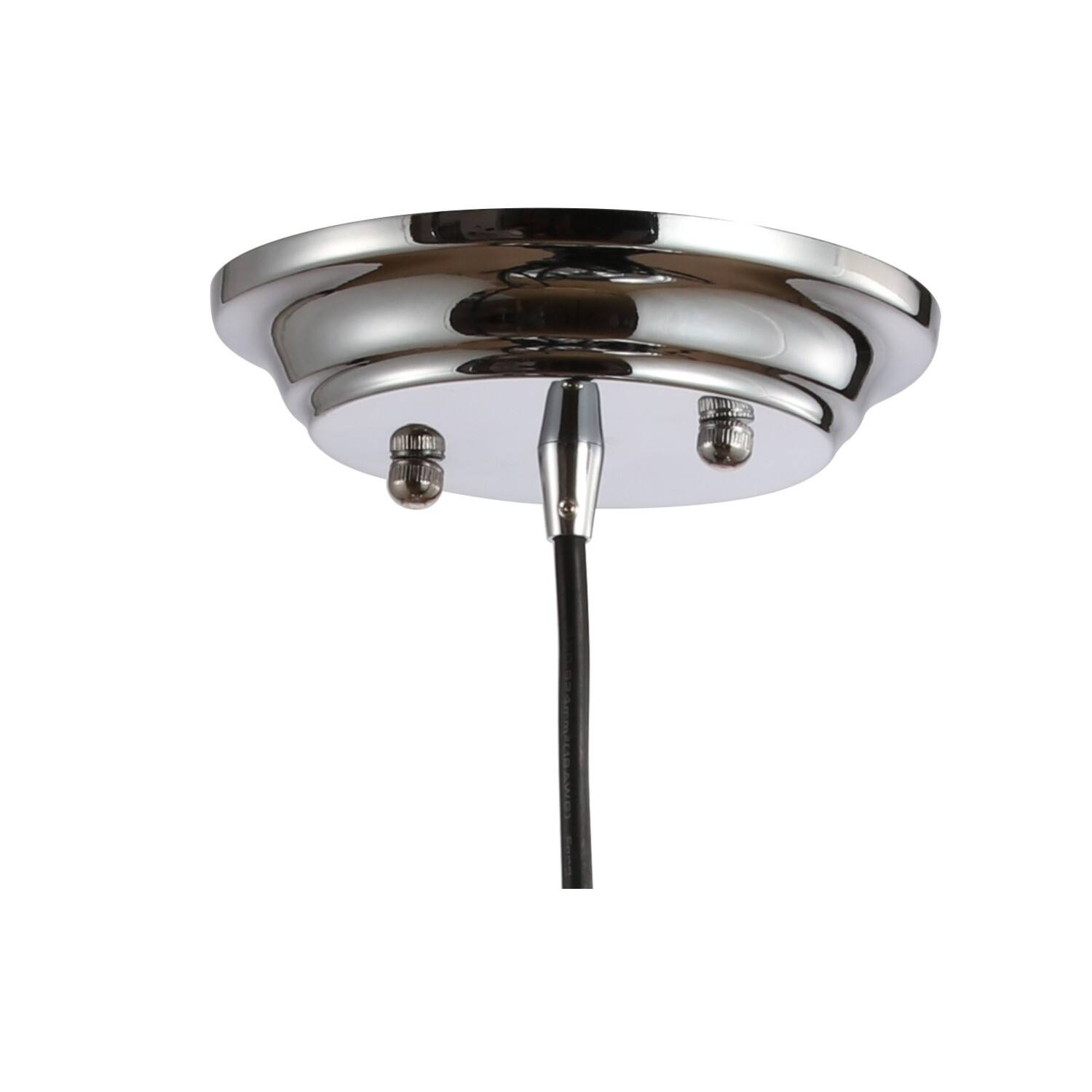 Alt View 4. Jonathan Y - Bedford 11" Adjustable Iron Industrial Rustic LED Pendant, Chrome - Chrome.