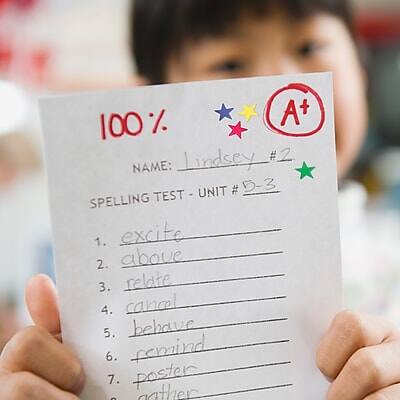 100% A+  
Lindsey #2  

SPELLING TEST - UNIT #5-3  

1. excite  
2. above  
3. relate  
4. cancel  
5. behave  
6. remind  
7. poster  
8. gather